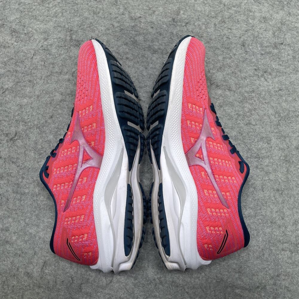 Mizuno Womens US 9.5 Wave Rider 25 Waveknit Running Shoes Cayenne/Pink - Picture 10 of 11